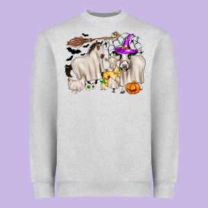 Halloween Farm Animals Heavyweight Sweatshirt Designed By Zillion Design Studio