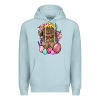 Blue Mist Rabbit And Carrot Easter Premium Hoodie - BundleAndBundleShop