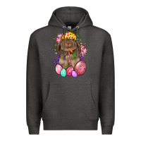 Charcoal Heather Rabbit And Carrot Easter Premium Hoodie - BundleAndBundleShop