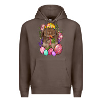 Coffee Rabbit And Carrot Easter Premium Hoodie - BundleAndBundleShop