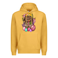 Mustard Rabbit And Carrot Easter Premium Hoodie - BundleAndBundleShop