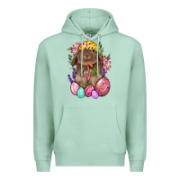 Seafoam Rabbit And Carrot Easter Premium Hoodie - BundleAndBundleShop