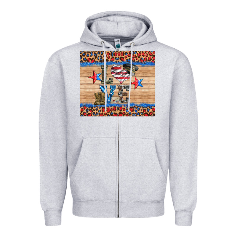 Western Usa Soldier Love Tumbler Zipper Hoodie by Artiststas | Teevron