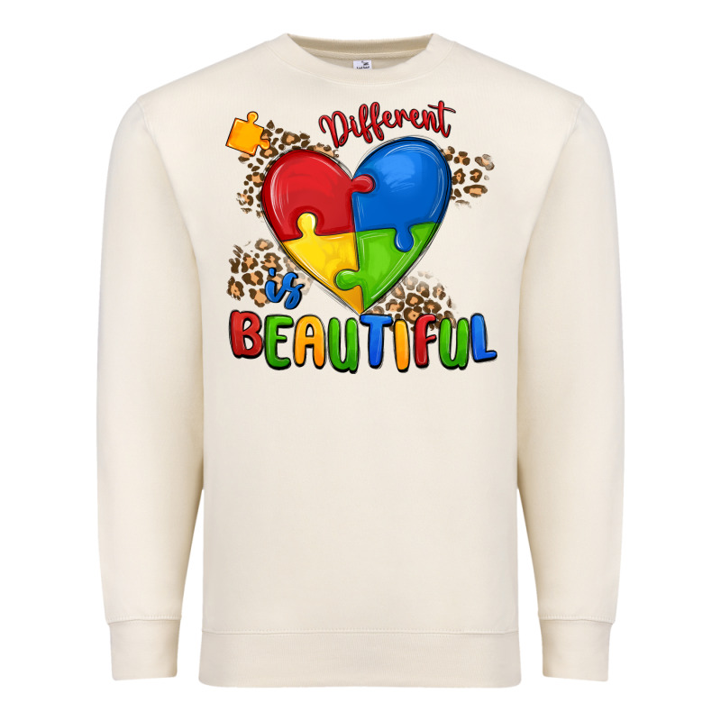 Different Is Beautiful Autism Premium Sweatshirt by MaliasSmallBusiness | Teevron