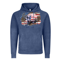 Vintage Denim american skull Vintage Hoodie - Zillion Design Studio