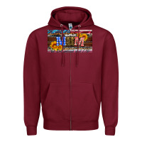Burgundy soldier mom license  plate Zipper Hoodie - Artiststas