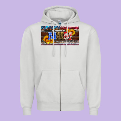 Soldier Mom License  Plate Zipper Hoodie Designed By Artiststas
