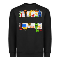 Black custom teacher name crayon Heavyweight Sweatshirt - texasbilliewilder