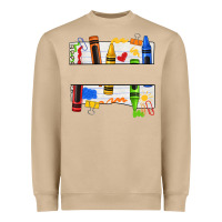 Mushroom custom teacher name crayon Heavyweight Sweatshirt - texasbilliewilder