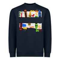 Navy custom teacher name crayon Heavyweight Sweatshirt - texasbilliewilder
