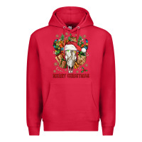 Cardinal Merry Christmas With Bull skull Premium Hoodie - BundleAndBundleShop