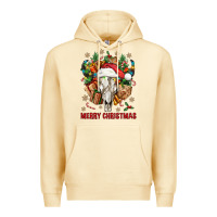 Pina Colada Merry Christmas With Bull skull Premium Hoodie - BundleAndBundleShop