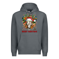 Rock Merry Christmas With Bull skull Premium Hoodie - BundleAndBundleShop