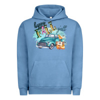 Pigment Pebble Blue Happy Fall YALL Pumpkin Truck Shirt Urban Hoodie - Bettercallsaul