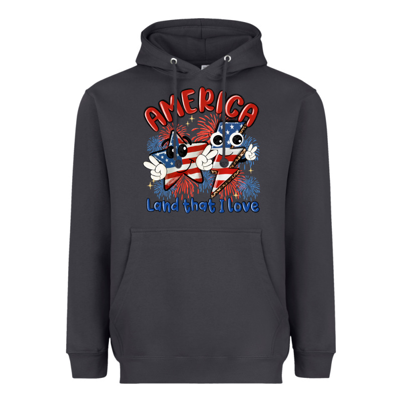 America Land That I Love Heavyweight Hoodie by MaliasSmallBusiness | Teevron