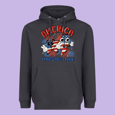 America Land That I Love Heavyweight Hoodie Designed By Maliassmallbusiness