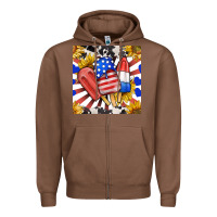 Chestnut patriotic popsicles and sunflowers Zipper Hoodie - BundleAndBundleShop
