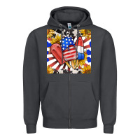 Smoke patriotic popsicles and sunflowers Zipper Hoodie - BundleAndBundleShop