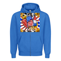 True Royal patriotic popsicles and sunflowers Zipper Hoodie - BundleAndBundleShop