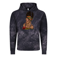 Cloud Black afro black woman profile juneteenth Vintage Hoodie - texasbilliewilder