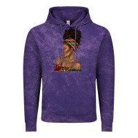 Cloud Purple afro black woman profile juneteenth Vintage Hoodie - texasbilliewilder