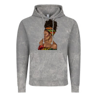 Cloud Rock afro black woman profile juneteenth Vintage Hoodie - texasbilliewilder