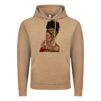 Vintage Coffee afro black woman profile juneteenth Vintage Hoodie - texasbilliewilder