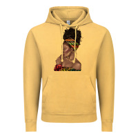 Vintage Mustard afro black woman profile juneteenth Vintage Hoodie - texasbilliewilder