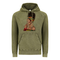 Vintage Olive afro black woman profile juneteenth Vintage Hoodie - texasbilliewilder