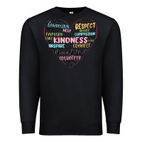 Black kindness heart Premium Sweatshirt - MaliasSmallBusiness