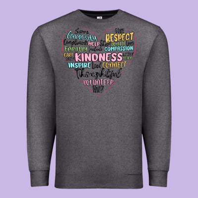 Kindness Heart Premium Sweatshirt Designed By Maliassmallbusiness