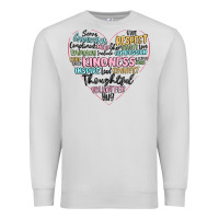 Dove Grey kindness heart Premium Sweatshirt - MaliasSmallBusiness