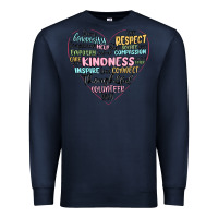 Navy kindness heart Premium Sweatshirt - MaliasSmallBusiness