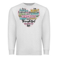 Oatmeal Heather kindness heart Premium Sweatshirt - MaliasSmallBusiness