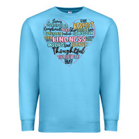 Ocean Blue kindness heart Premium Sweatshirt - MaliasSmallBusiness