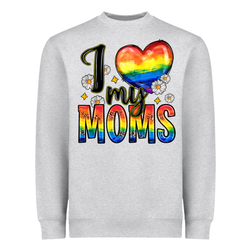 I Love My Moms Heavyweight Sweatshirt by Zillion Design Studio | Teevron