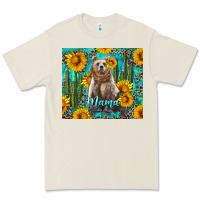 Bone mama bear with sunflowers and cactus Premium Tee - Artiststas