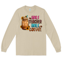 Mushroom half teacher half coffee Long Sleeve Tee - JahusDesignShop