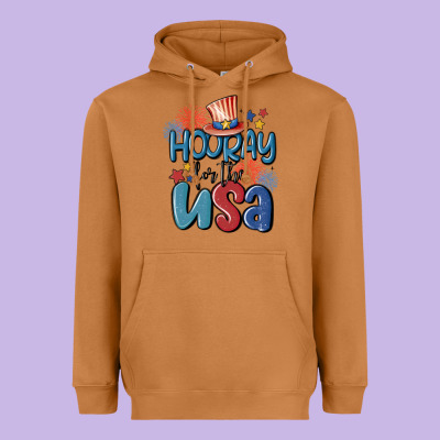 Hooray For The Usa Heavyweight Hoodie Designed By Maliassmallbusiness