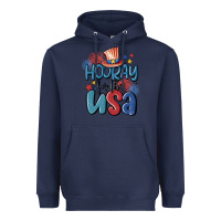 Navy hooray for the usa Heavyweight Hoodie - MaliasSmallBusiness