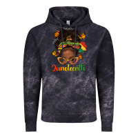 Cloud Black afro messy bun juneteenth Vintage Hoodie - texasbilliewilder