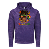 Cloud Purple afro messy bun juneteenth Vintage Hoodie - texasbilliewilder