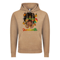Vintage Coffee afro messy bun juneteenth Vintage Hoodie - texasbilliewilder