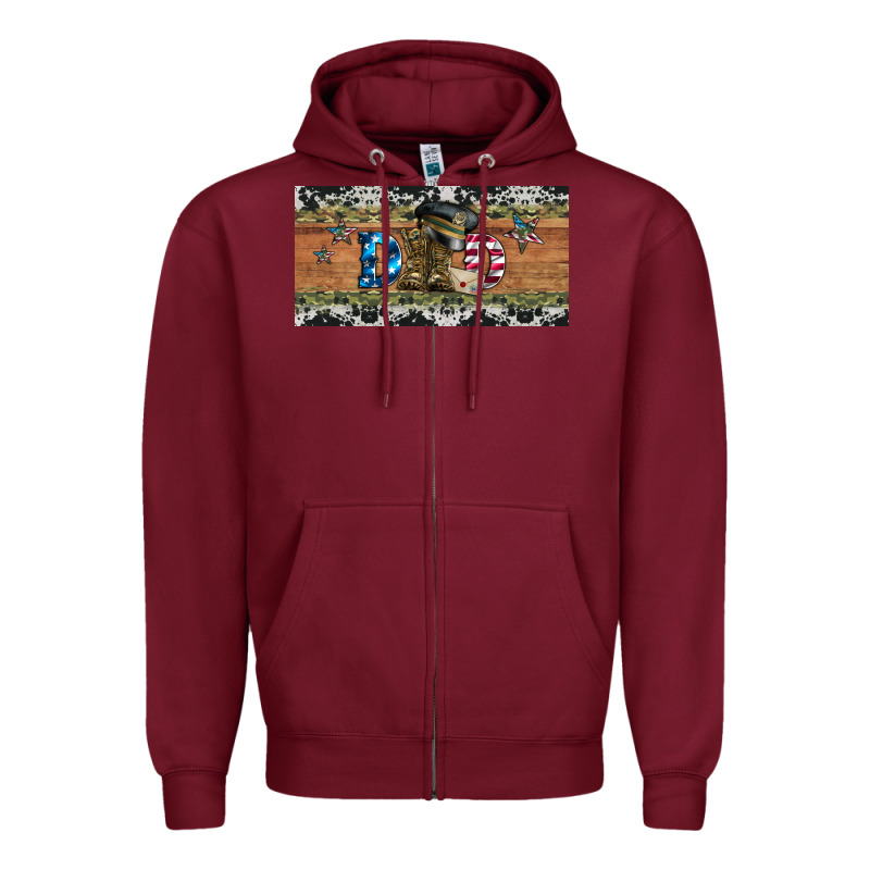 Soldier Dad License  Plate Zipper Hoodie by Artiststas | Teevron