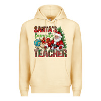 Pina Colada Santa's Favorite Teacher Premium Hoodie - BundleAndBundleShop