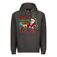 Smoke Santa's Favorite Teacher Premium Hoodie - BundleAndBundleShop