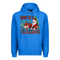 True Royal Santa's Favorite Teacher Premium Hoodie - BundleAndBundleShop