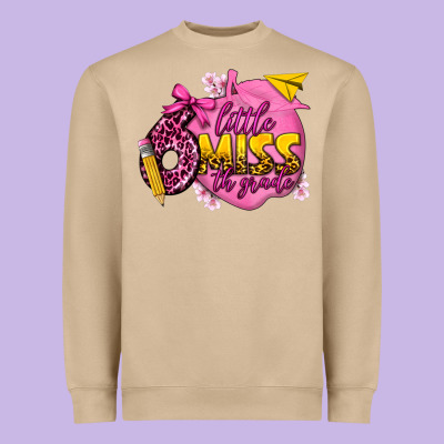 Little Miss 6th Grade Heavyweight Sweatshirt Designed By Texasbilliewilder