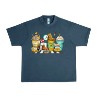 Midnight Navy school bus coffee cups Urban Heavy Tee - Zillion Design Studio
