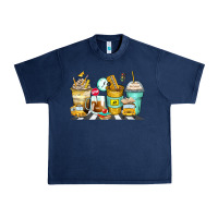 Navy school bus coffee cups Urban Heavy Tee - Zillion Design Studio